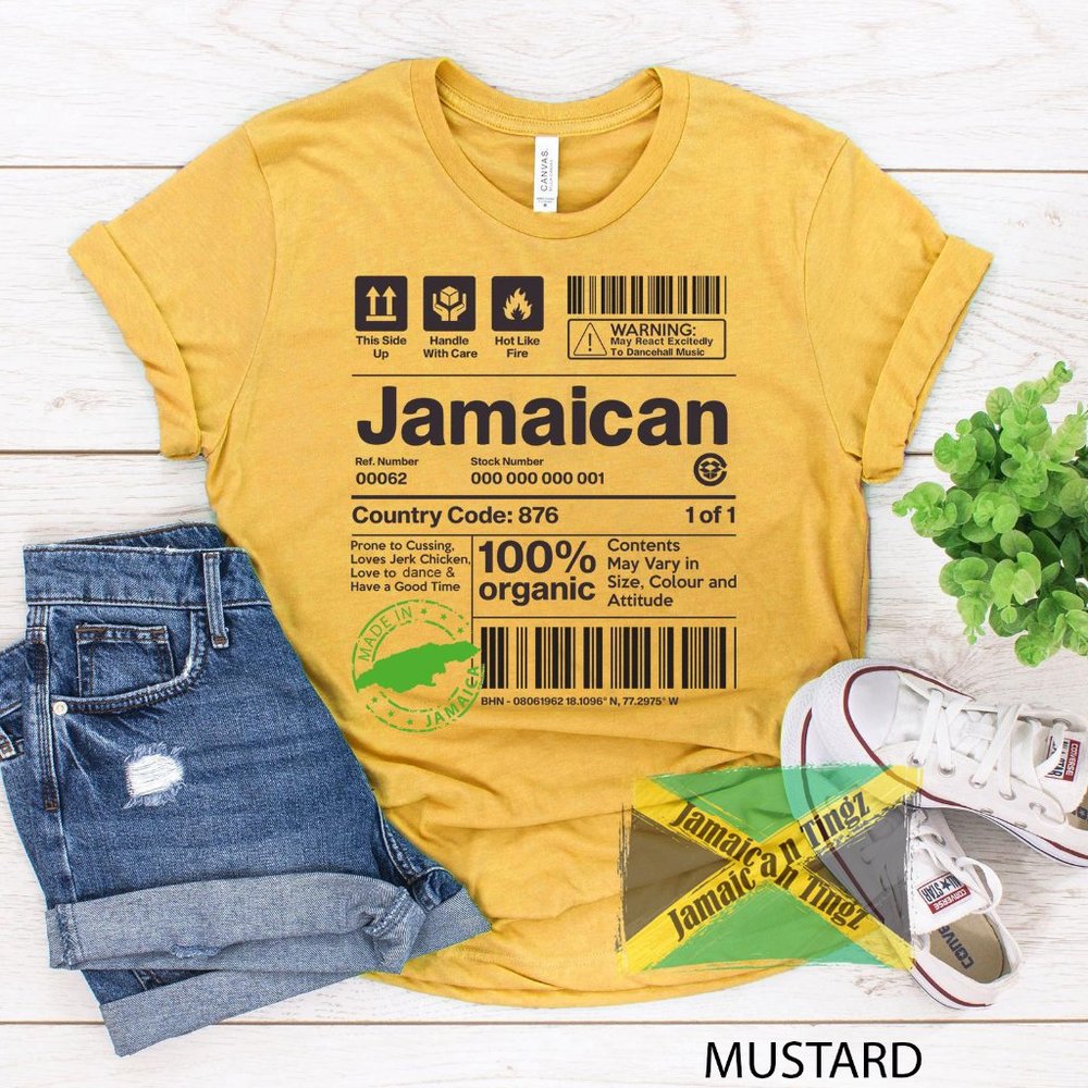 Organic Jamaican Shirt, Fits Men and Women